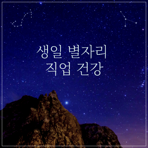 생일별자리-직업-건강