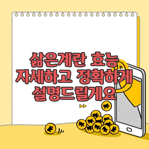 삶은계란 효능 자세하고 정확하게 설명드릴게요