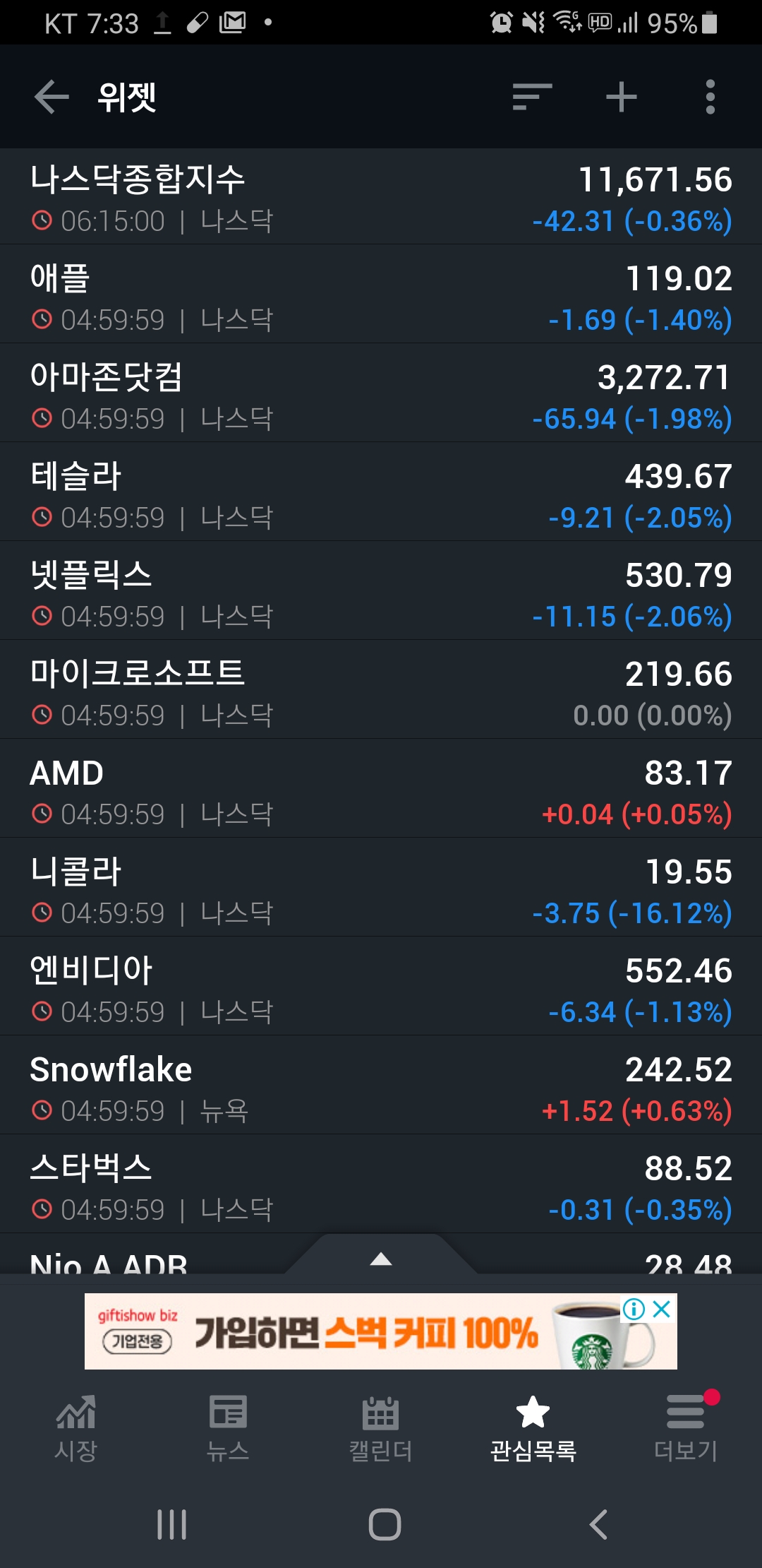  [포트폴리오 손익] 2020년 10월 17일 미국주식 포트폴리오 손익