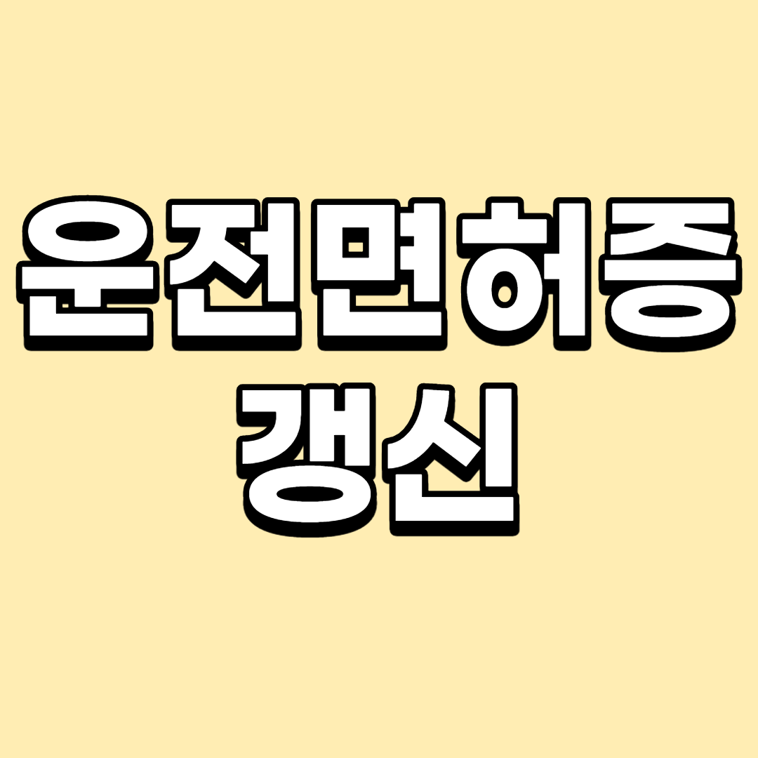  운전 면허증 갱신, 언제 하는 건가요? - 갱신 주기, 과태료