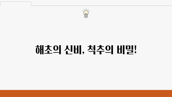 해초강 생물의 생리적 특징