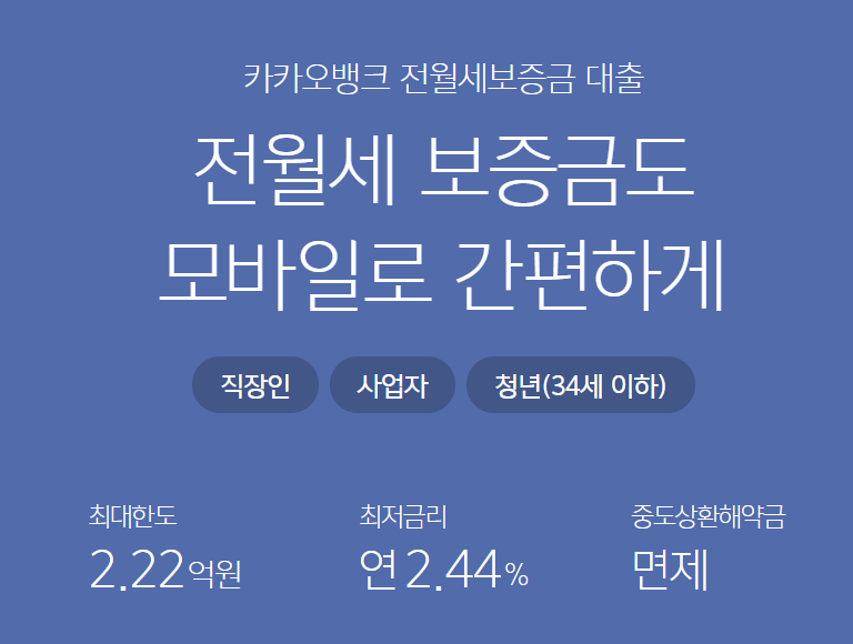 카카오뱅크 전월세보증금 대출