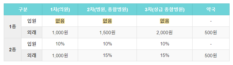 의료급여 1종 2종