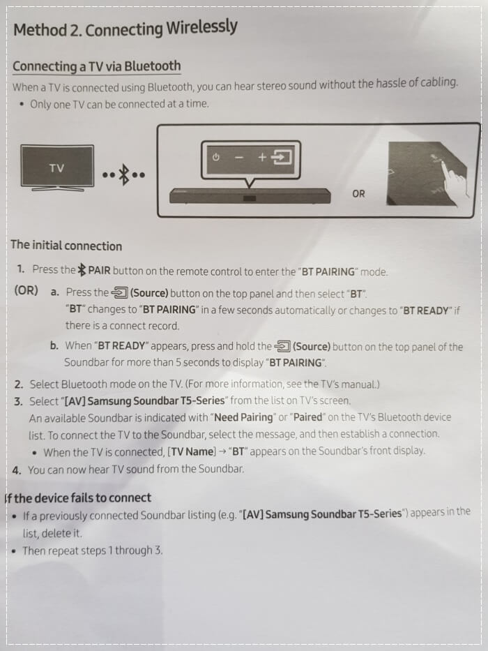 삼성 사운드바 Wireless로 tv와 연결하는 방법