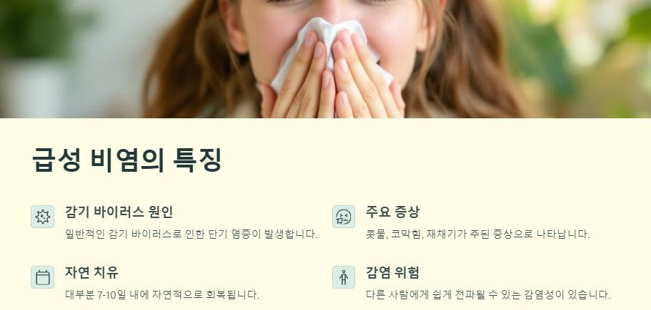 비염 극복하기: 증상 원인 치료방법(좋은음식)