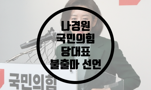  나경원, 전당대회 불출마/국민의힘 당대표 불출마