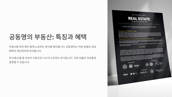공동명의의 개념과 특징