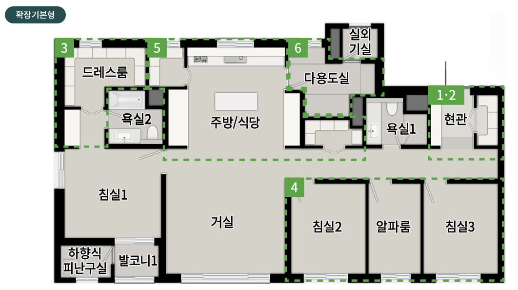 도안 푸르지오 디아델 세대 평면정보