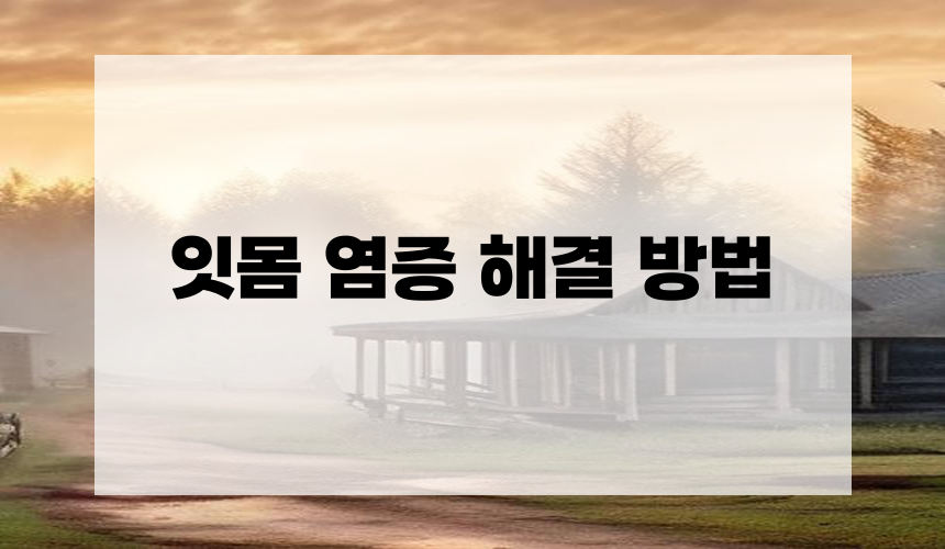 잇몸 염증 해결 방법