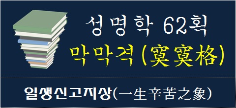 성명학-62획-막막격-일생신고지상