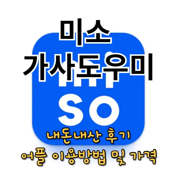 미소 가사도우미 내돈내산 어플 후기 이용방법 및 가격