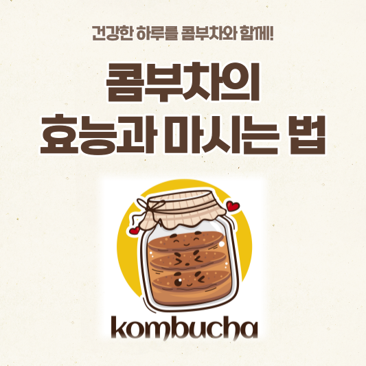  콤부차(Kombucha) 효능 4가지와 콤부차 마시는 법