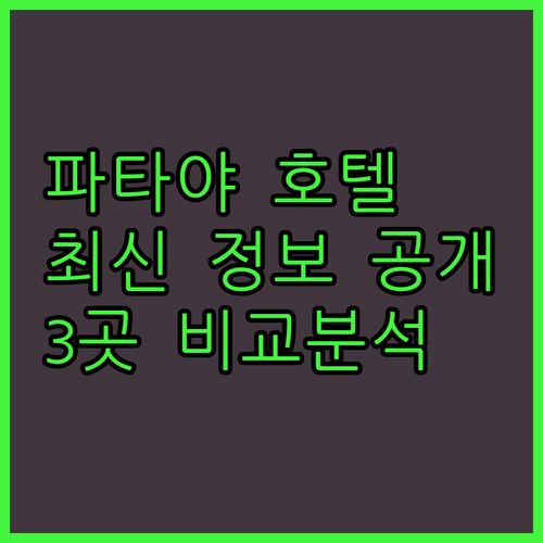 파타야 최신 호텔 정보 아카라 호텔의
