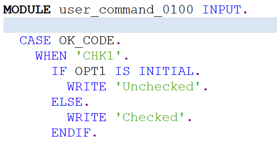 [ABAP] Check Box, Radio Button