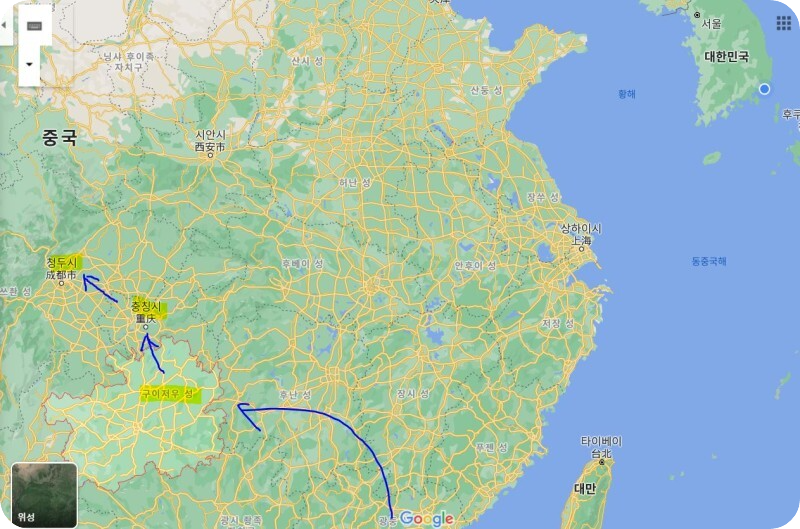 중국 귀주성 지도