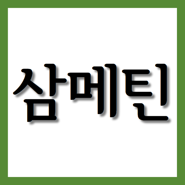  삼메틴정, 효능과 주의사항 자세히 알아보기