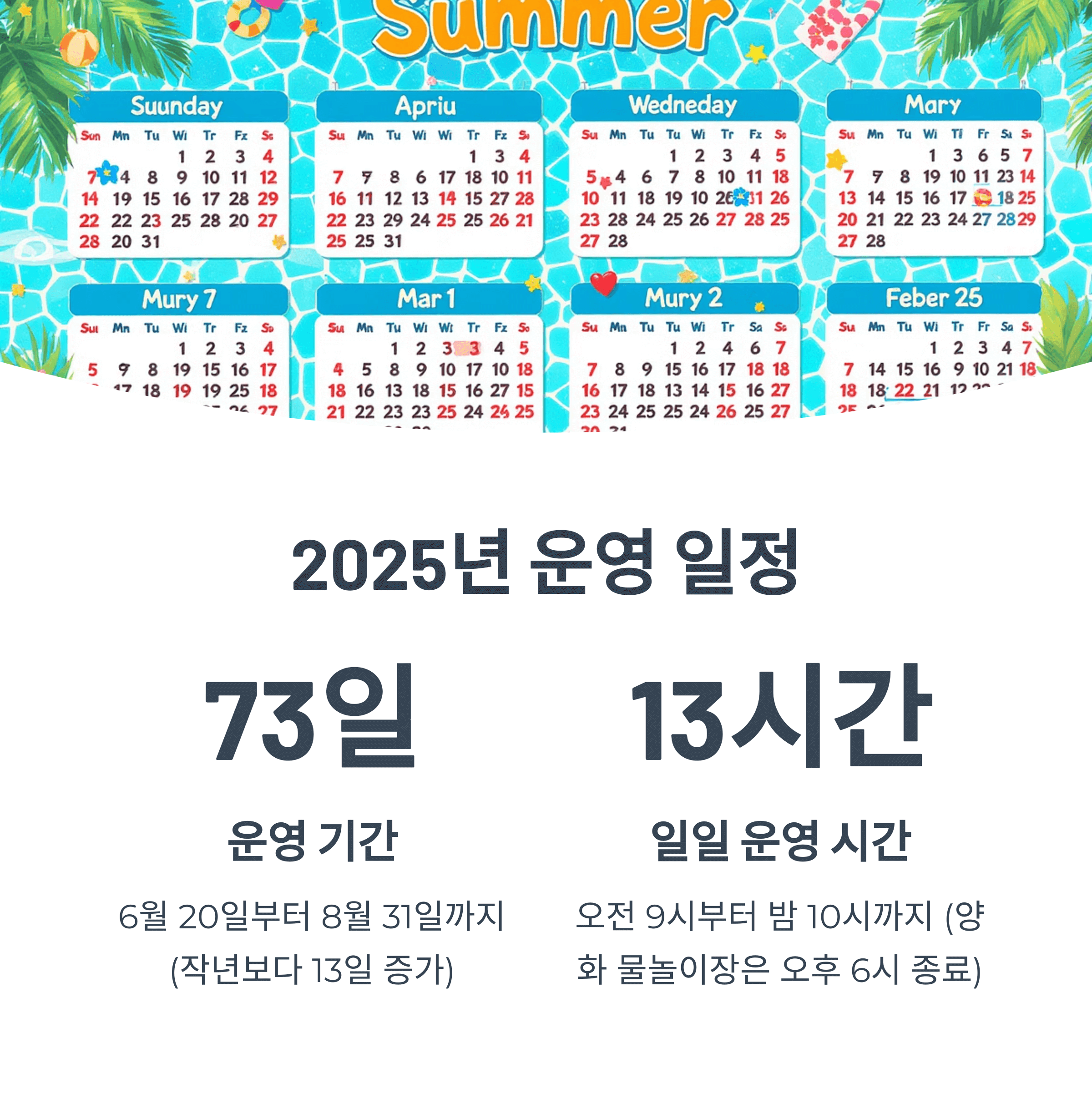 한강 수영장 개장일 및 시즌권 안내