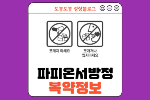 파피온서방정 복약 정보 이미지