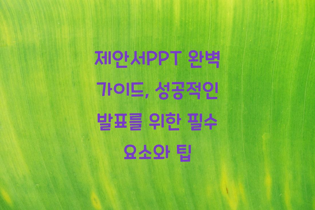 제안서PPT