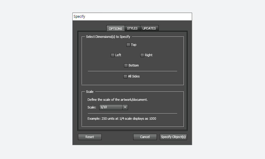 일러스트레이터에서 자동으로 수치입력해주는 스크립트 Specify