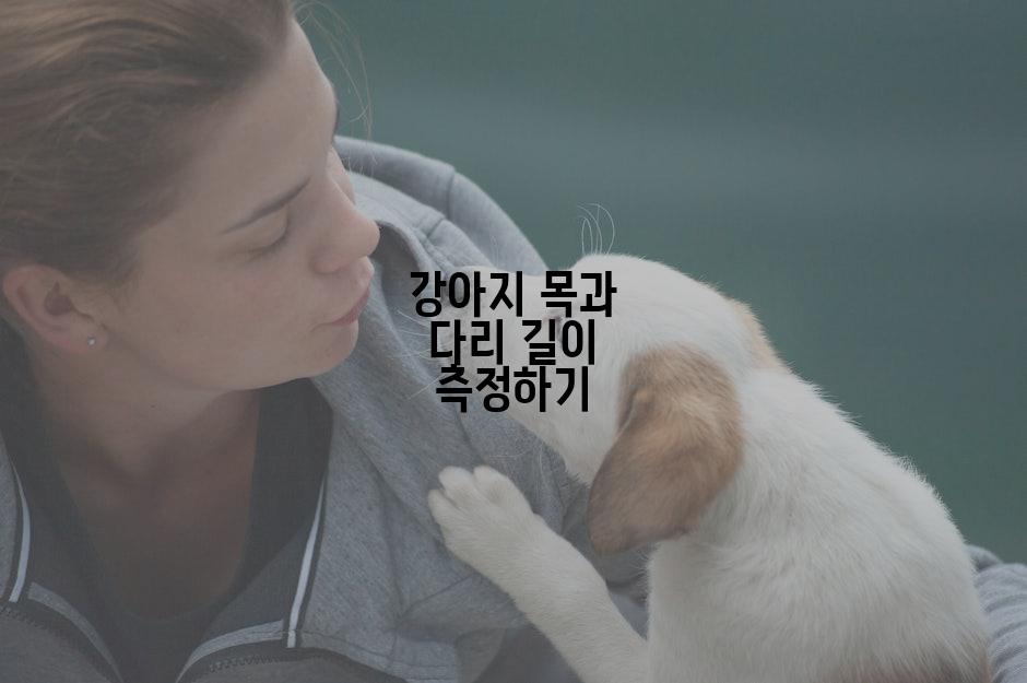 강아지 목과 다리 길이 측정하기