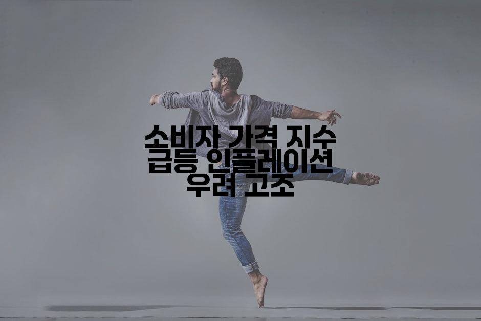 소비자 가격 지수 급등 인플레이션 우려 고조