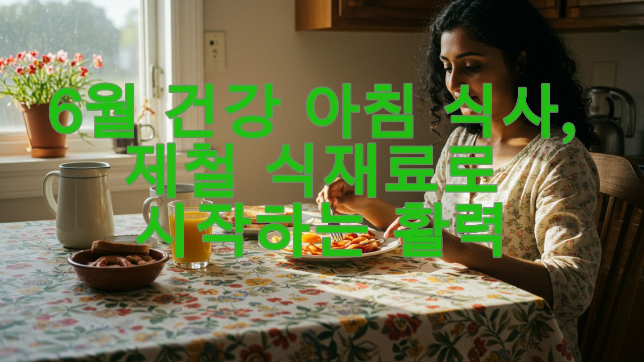 6월 건강 아침 식사, 제철 식재료로 시작하는 활력