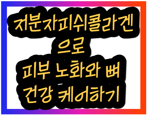 저분자피쉬콜라겐으로 피부 노화와 뼈 건강