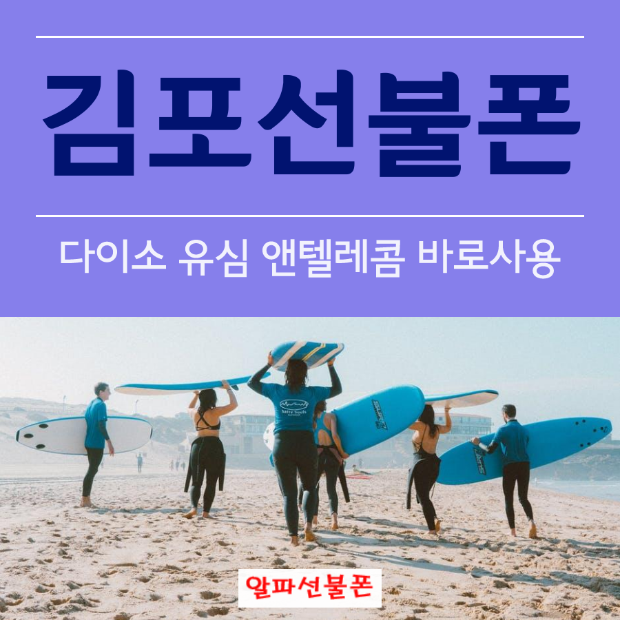  김포선불폰 다이소 유심 앤텔레콤 바로 사용하기