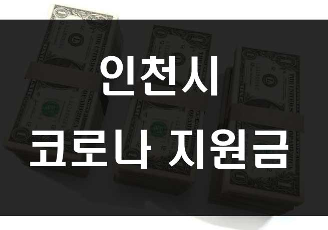  인천 재난기본소득 긴급재난생계비 지원대상 금액 안내
