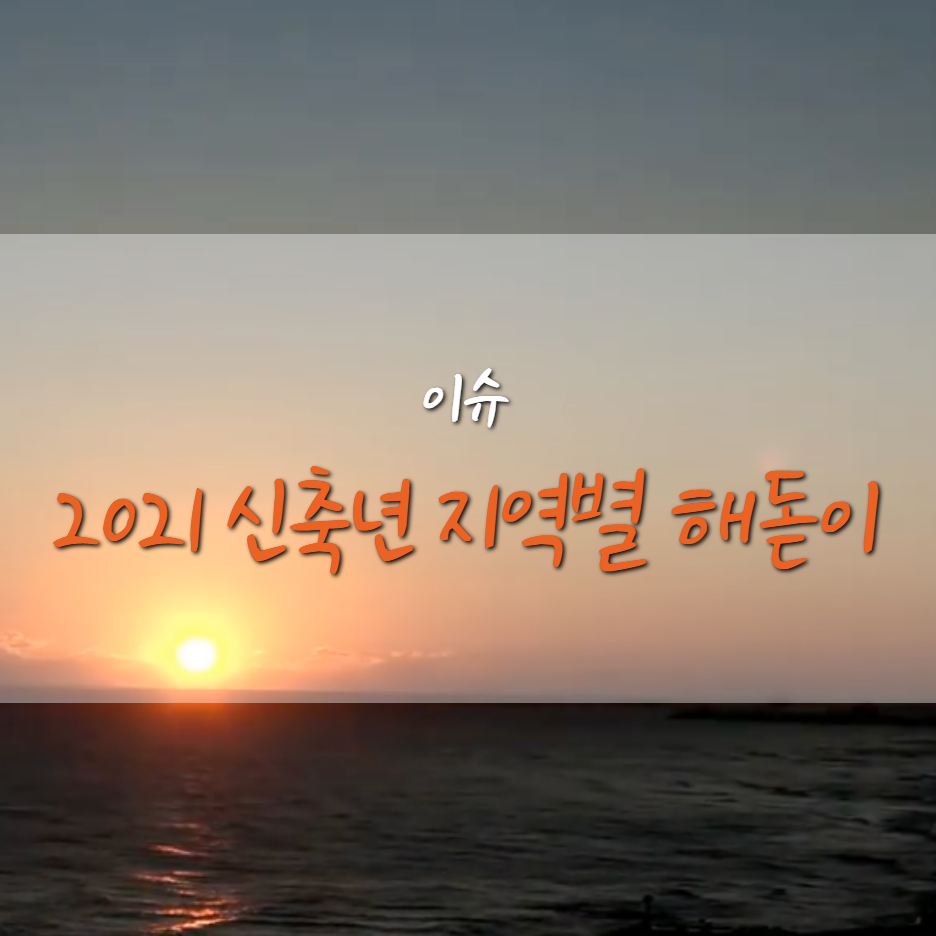  2021 지역별 신축년 해돋이 (간절곶, 호미곶, 경포대, 해운대)