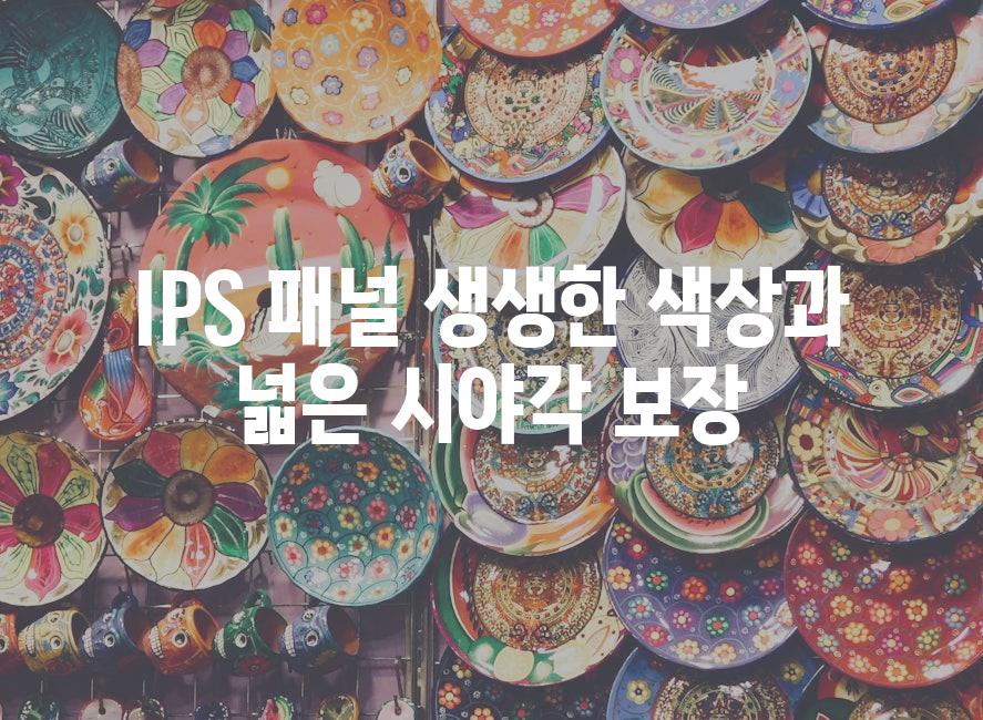 IPS 패널| 생생한 색상과 넓은 시야각 보장