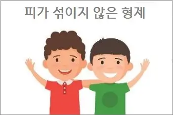 피가 섞이지 않은 형제