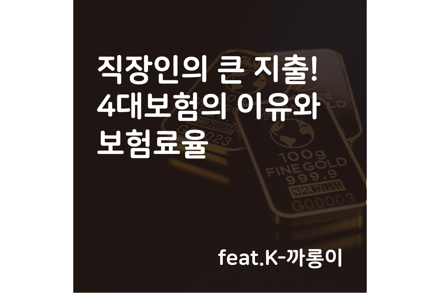  직장인의 큰 지출! 4대 보험의 종류와 납부 이유 및 보험료율 (feat.K-까롱이)