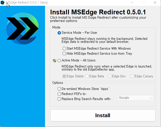 윈도우11 기본브라우저 설정 도구 MSEdgeRedirect 캡처4