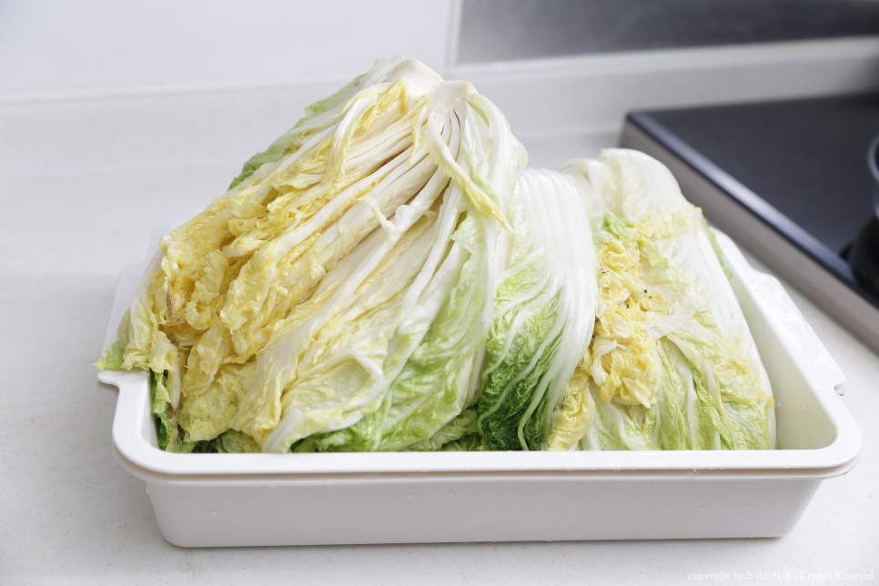 짠맛 김장봉투로 간단하게 속이 꽉 찬 배추절임 배추절임 시간 30