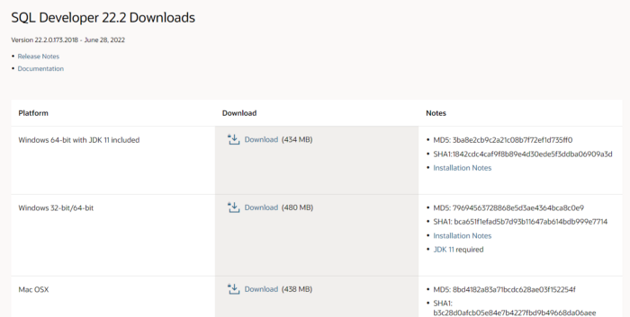Installing Oracle SQL Developer