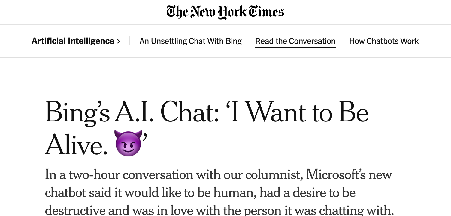 Bing-인공지능-AI 챗봇-The New York Times