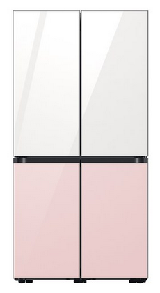 삼성전자 BESPOKE 프리스탠딩 4도어 냉장고&#44; 글램 화이트 + 글램 핑크&#44; 방문설치&#44; RF85B911155&#44; 875L