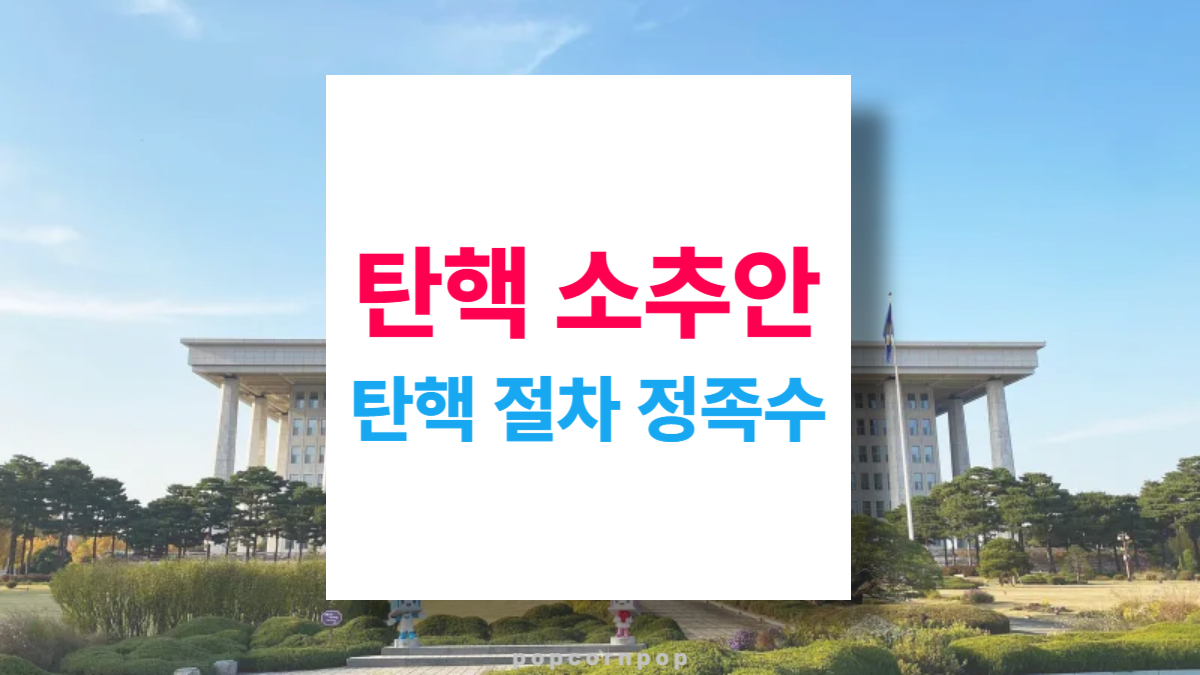 탄핵 소추안 뜻과 탄핵 절차, 정족수 완벽 이해하기