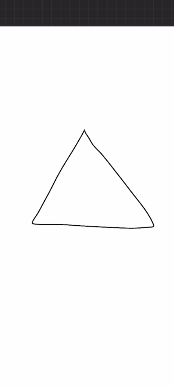 [그림 13] 삼각형 그리기 도구 활성화