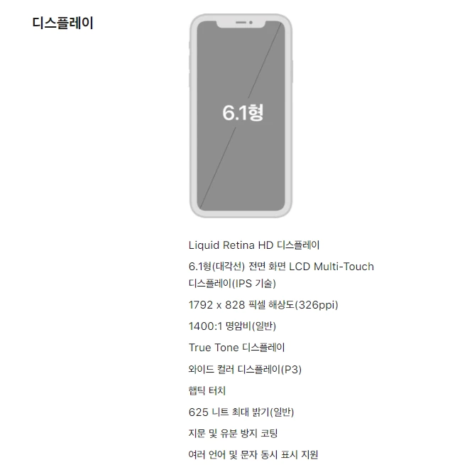 아이폰11 디스플레이