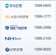 우리은행, 국민은행, 기업은행, 농협은행, 신한은행의 고객센터 전화번호가 적혀있는 사진
