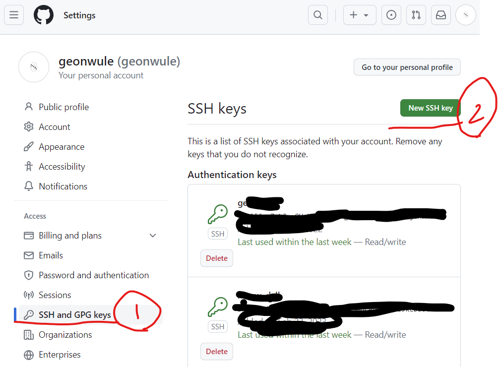 Github ssh key 