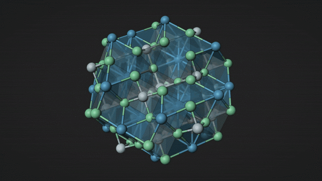 구글놈이 예측한 신소재 중 하나인 Ba6Nb7O21의 결정 구조. 로렌스버클리국립연구소 제공.