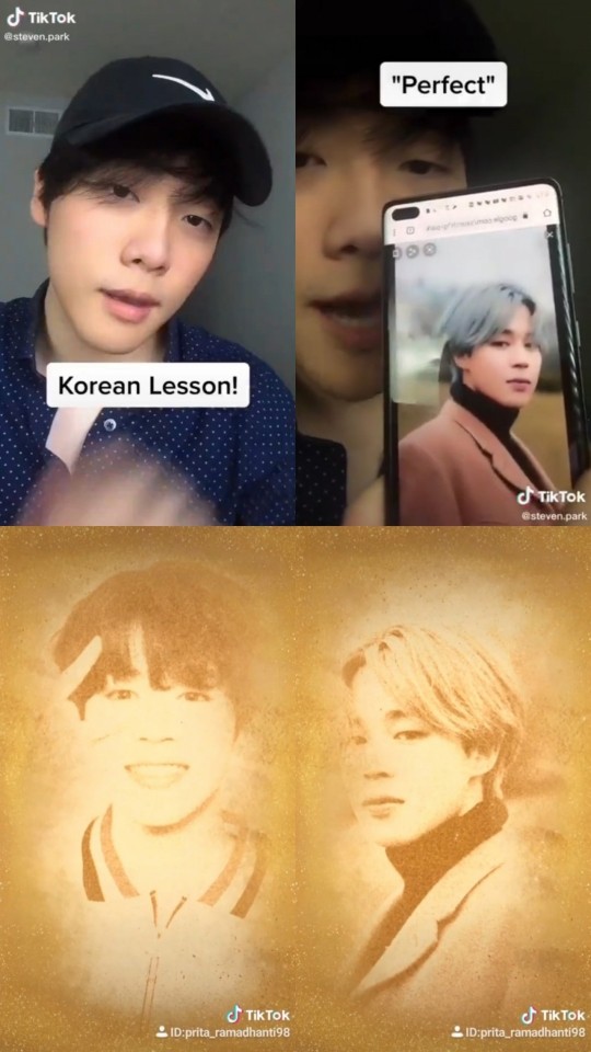  'Perfect'='Park Jimin' 방탄소년단 지민 완벽해 '틱톡' 한국어 레슨 영상 화제