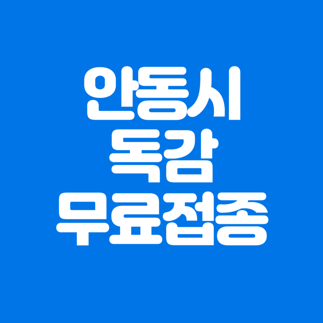 안동시 독감 무료 예방접종