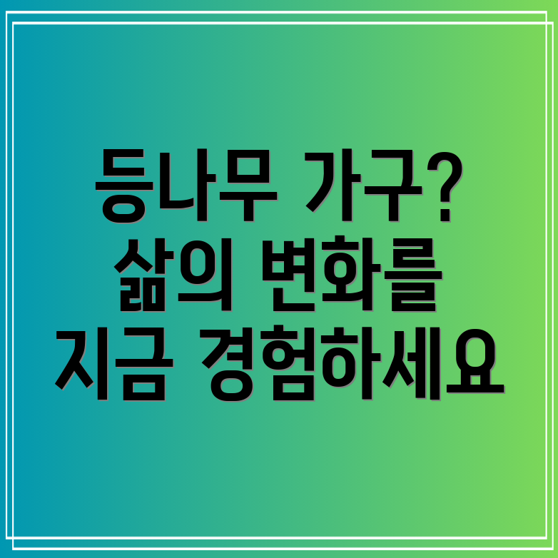 등나무가구당신의삶을편안하게바꿔줄5가지이유디자인기능장점비교분석