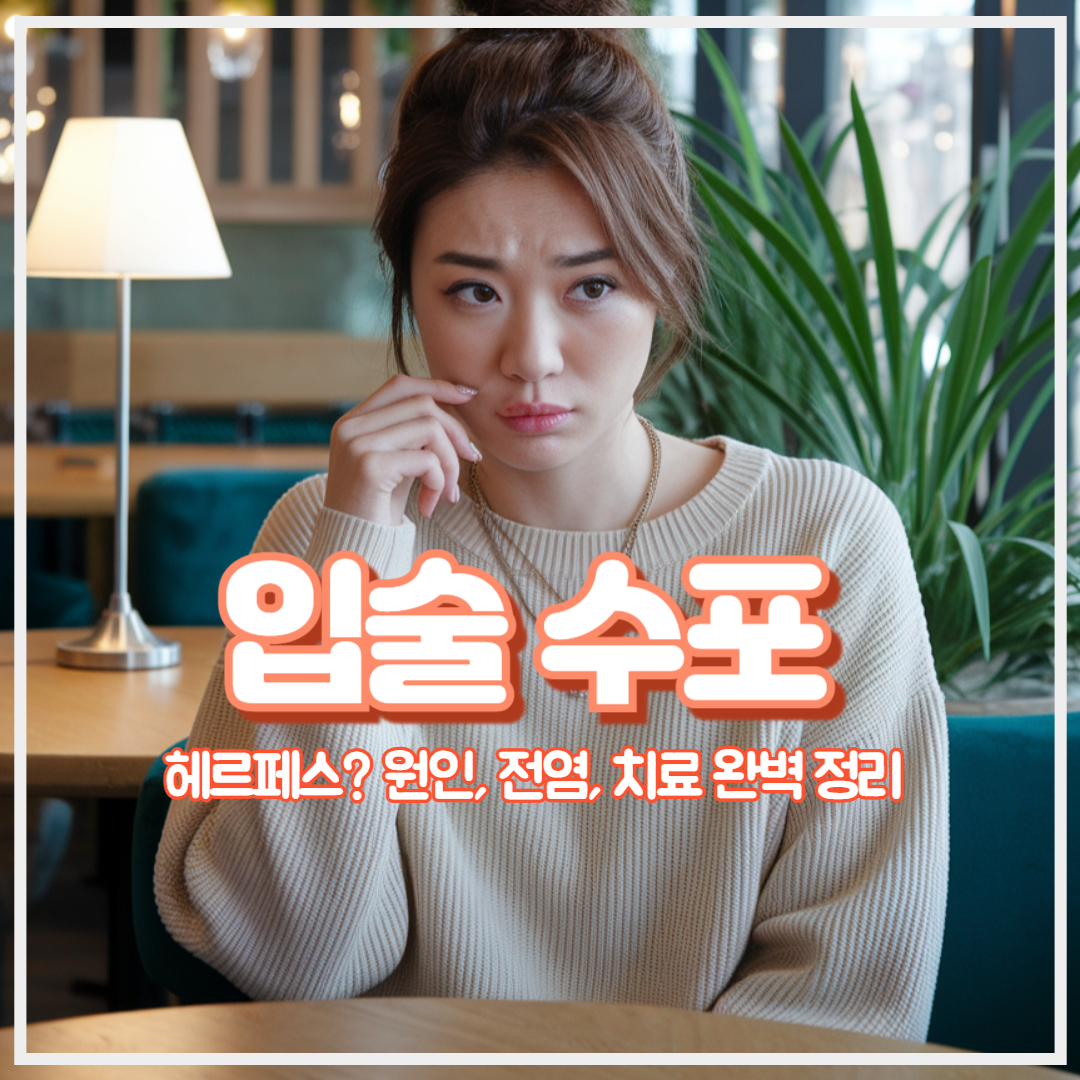 입술 수포 헤르페스 원인 전염 치료 총정리