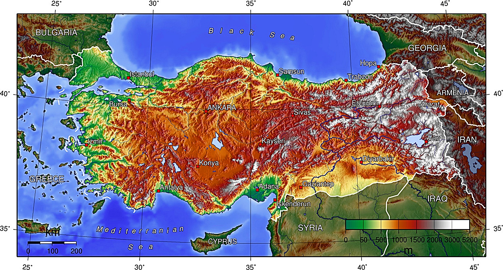 터키 아나톨리아 지형